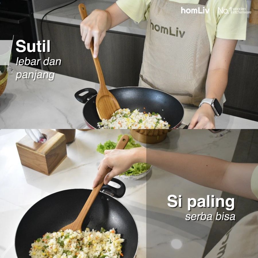 homLiv Sutil Kayu Panjang Malika 1pcs