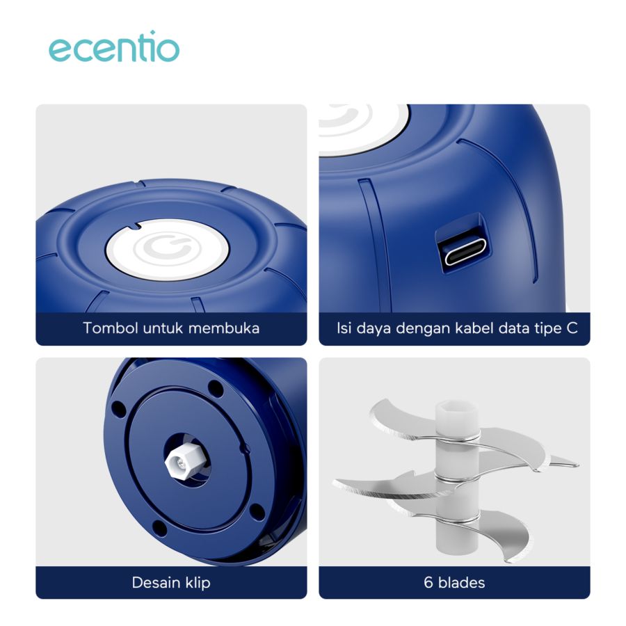 Ecentio Mini Chopper Blender Portable 1pcs