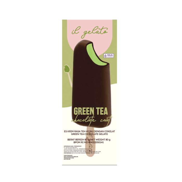 IL Gelato Stick Green Tea Coated Chocolate 80g