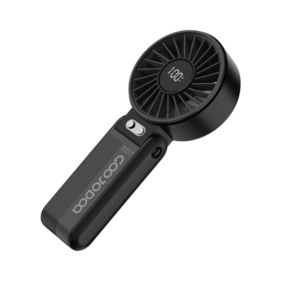 Goojodoq Kipas Lipat Portable Strong Wind Black 1pcs
