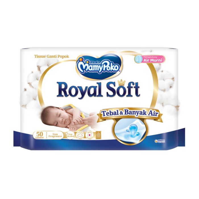 Mamypoko Royal Soft Wipes Non Fragrance 50 pcs