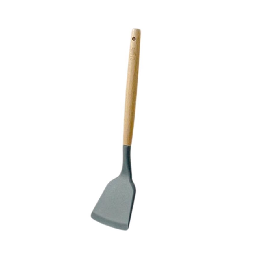 Jib Spatula Silikon Tahan Panas Abu-Abu 1pcs