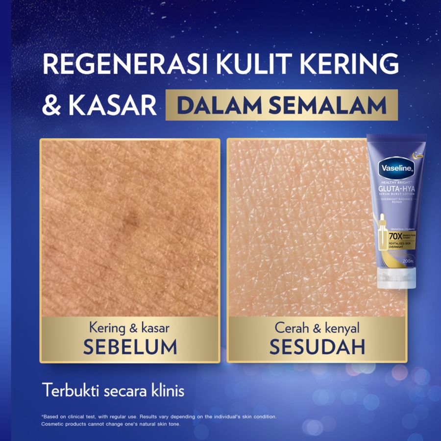 Vaseline Healthy Bright Gluta-HYA Overnight Radiance Repair Body Serum 200ml