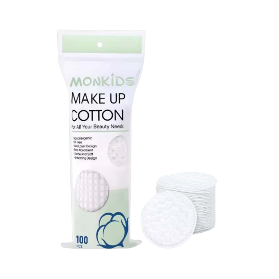 Monkids Make Up Cotton Pads Double Side 100pcs