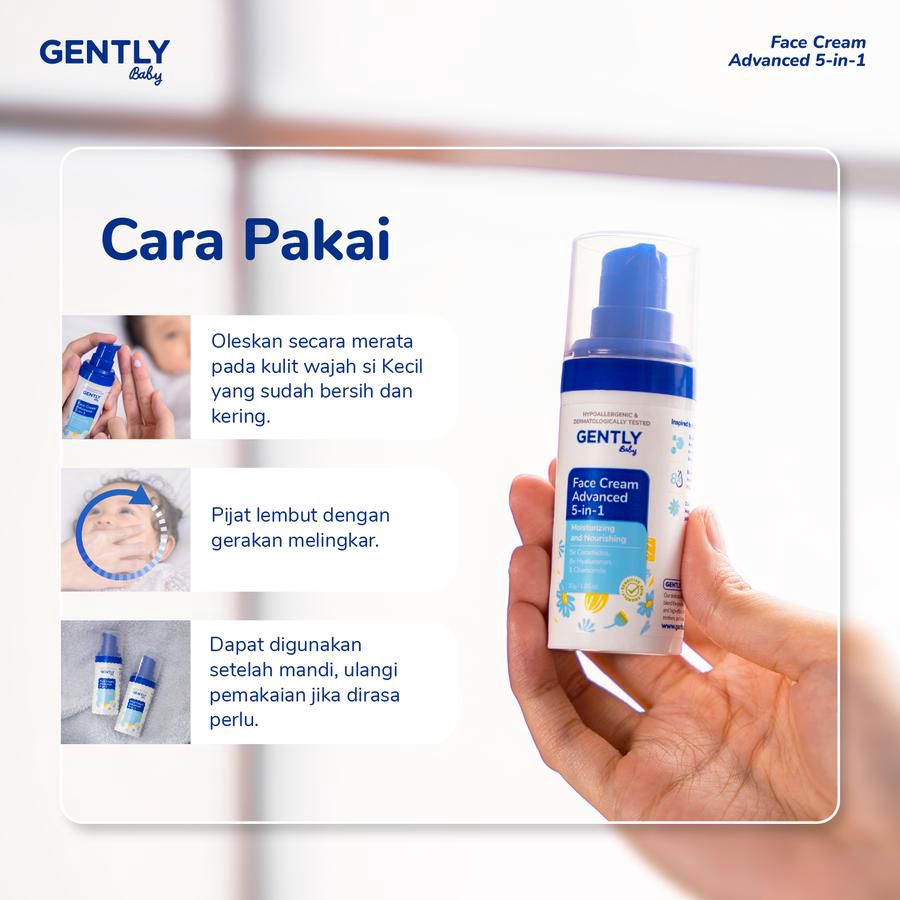 Gently Baby Face Cream Advance 5 in 1 Perawatan Bayi 30gram