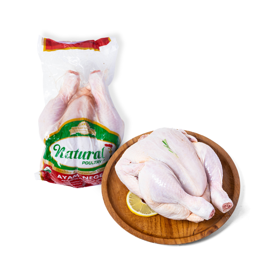 Ayam Broiler Organik Probiotik + Jamu Regular 800-900gr Natural Poultry