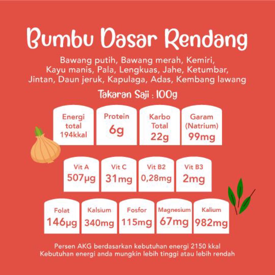 Grouu Cooking Series Bumbu Dasar Rendang MPASI Refill 100gram