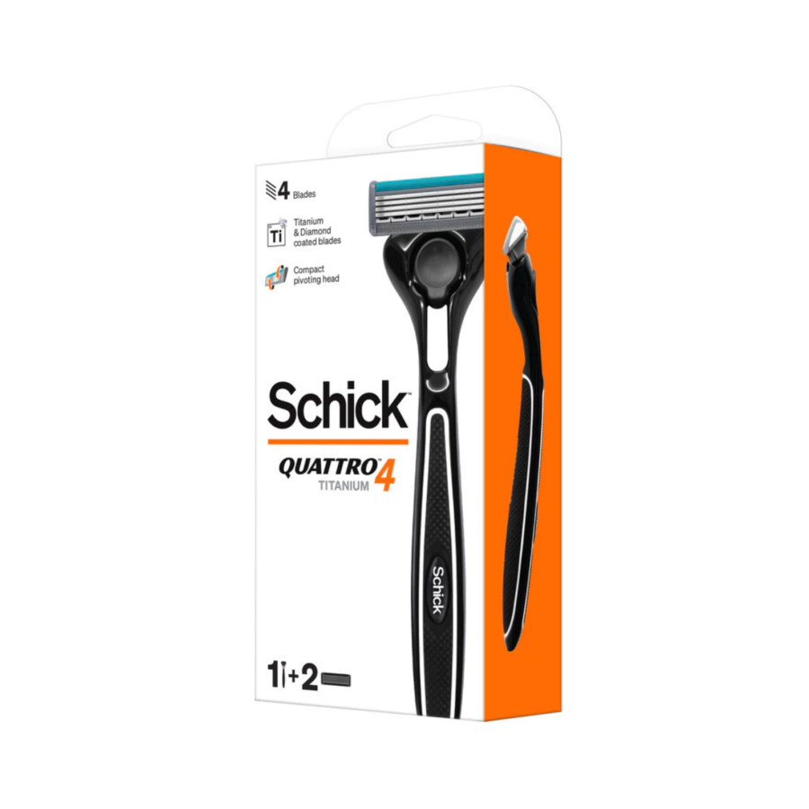 Schick Quattro 4 Titanium Kit 1R + 2B Alat Cukur 1pack