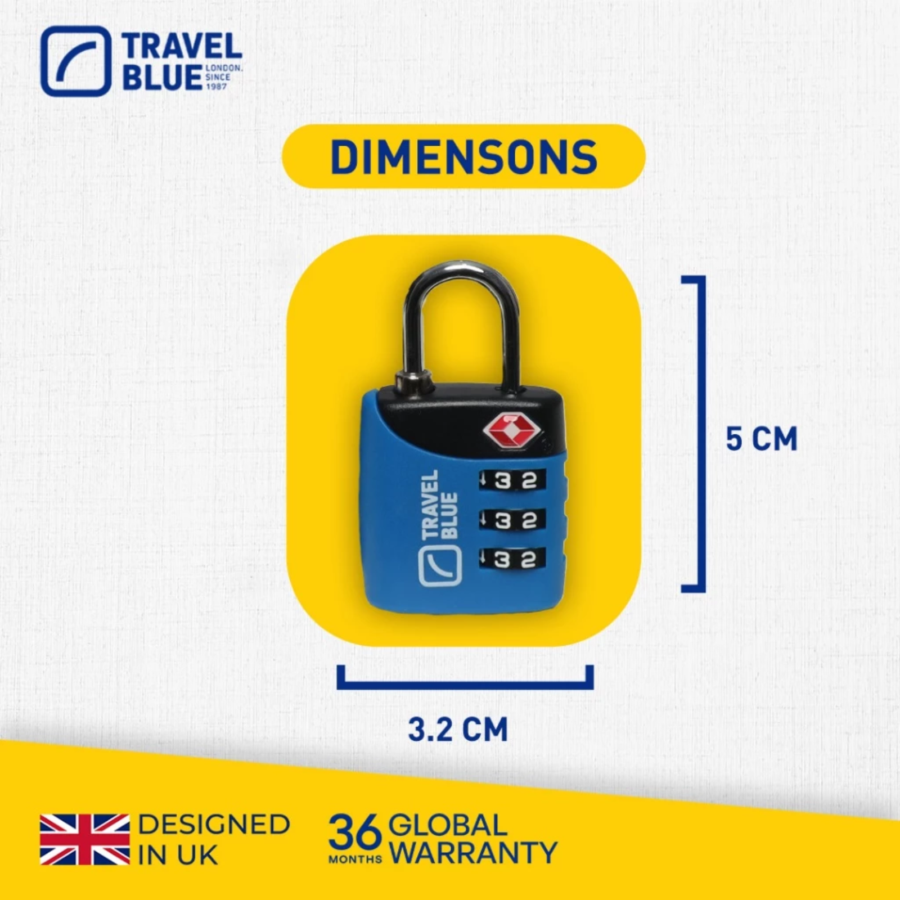 Travel Blue TSA Combination Lock New TB029 Gembok Koper 1pcs