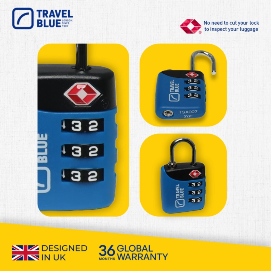 Travel Blue TSA Combination Lock New TB029 Gembok Koper 1pcs