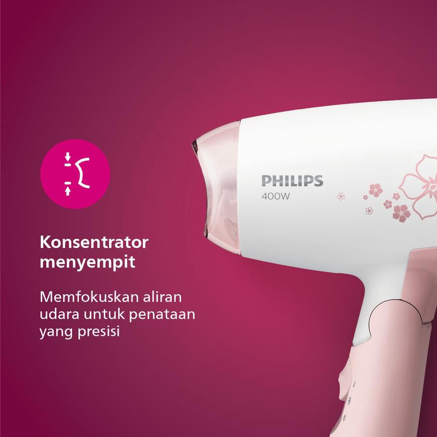 Philips Essential Drycare Hairdryer Pink 400W HP8108/02 1pcs