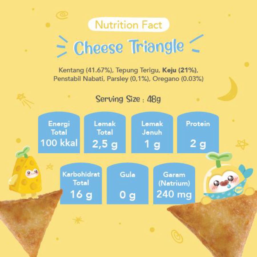 Grouu Finger Food Cheese Triangle Snack Bayi 145gram