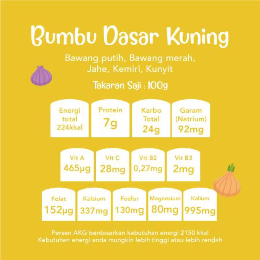Grouu Cooking Series Bumbu Dasar Kuning MPASI Refill 100gram