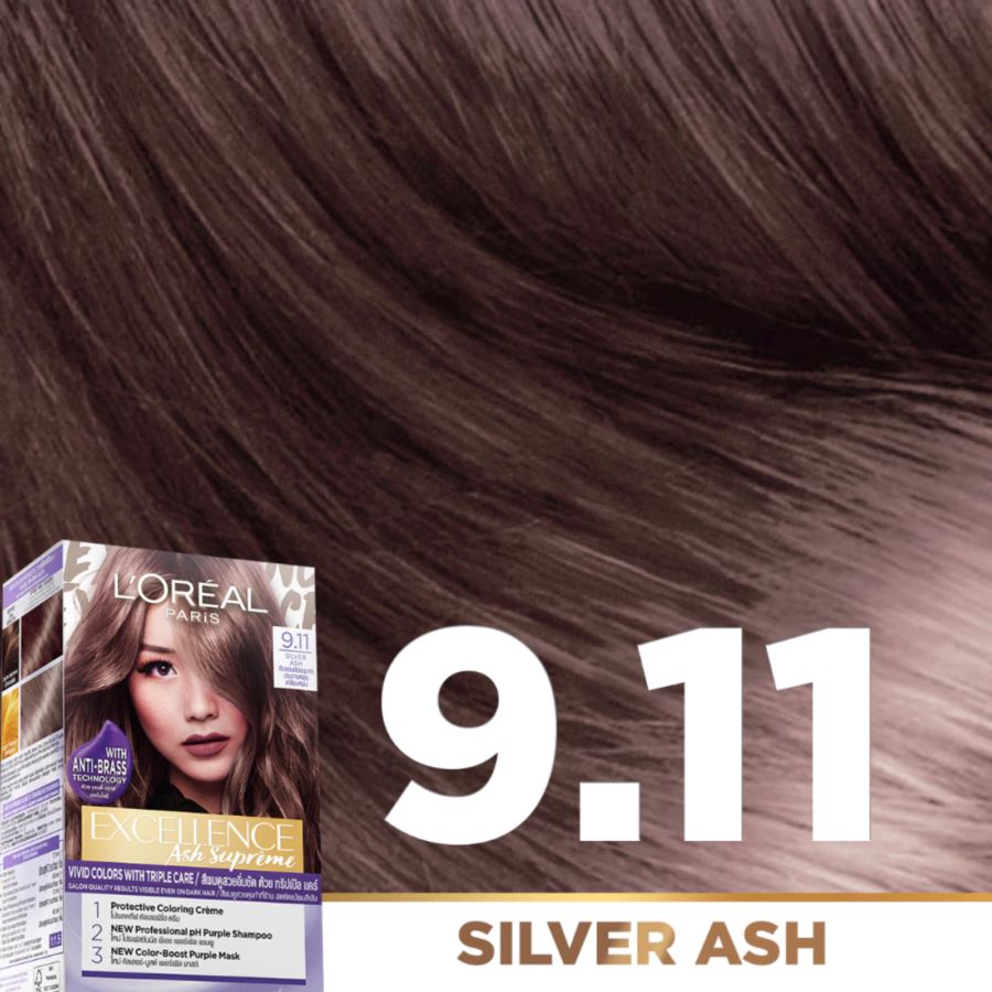 L'Oreal Excellence Ash Supreme 9.11 Silver Ash 48ml