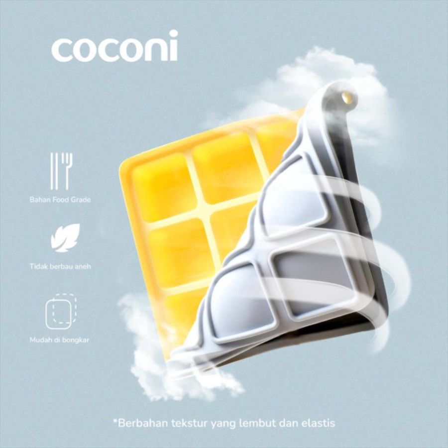 Coconi Silicone Food Ice Tray Cube MPASI Motif Bee 1pcs