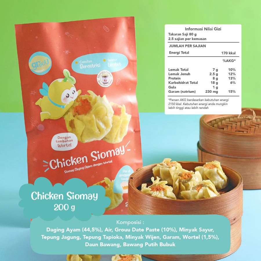 Grouu Finger Food Chicken Siomay MPASI Snack Bayi Anak 200gram