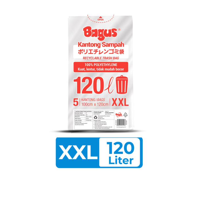 Bagus Kantong Sampah Random Color Size XXL 100 x 120 cm 120L