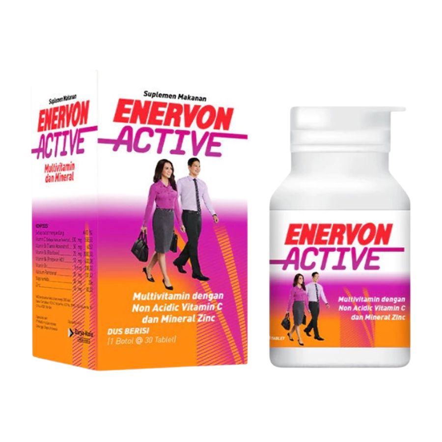 Enervon Active Vitamin C dan B Complex Suplemen Daya Tahan Tubuh 30tablet