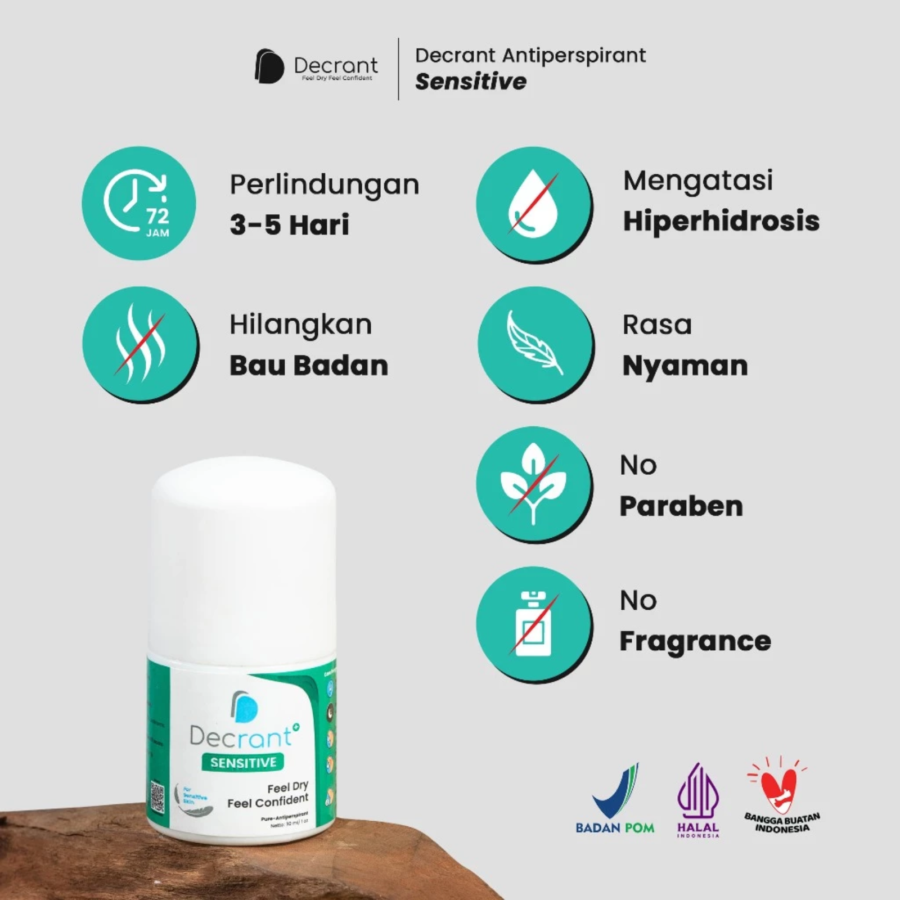 Decrant Sensitive Deodorant Roll On 30ml