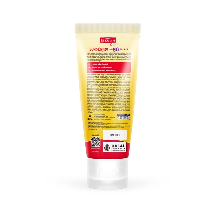 Eskulin Kids Stitch Sunscreen Tube SPF 50 PA+++ 45gram