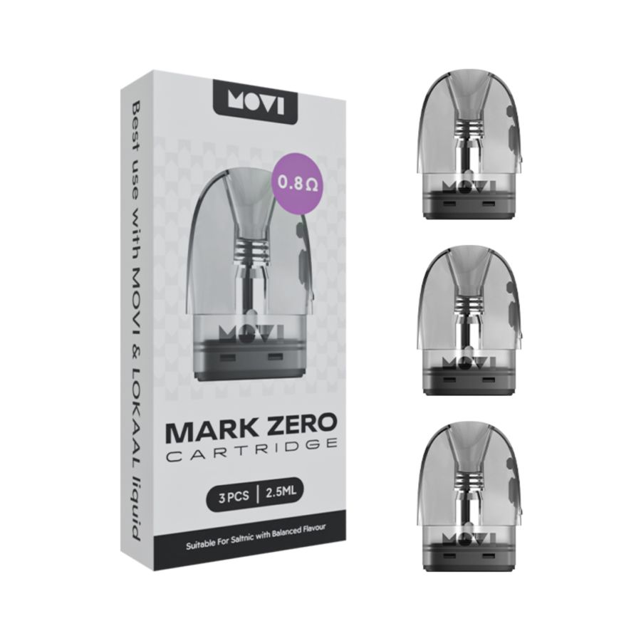Movi Mark Zero Cartridge 0.8ohm Pack Rokok Elektrik 3pcs