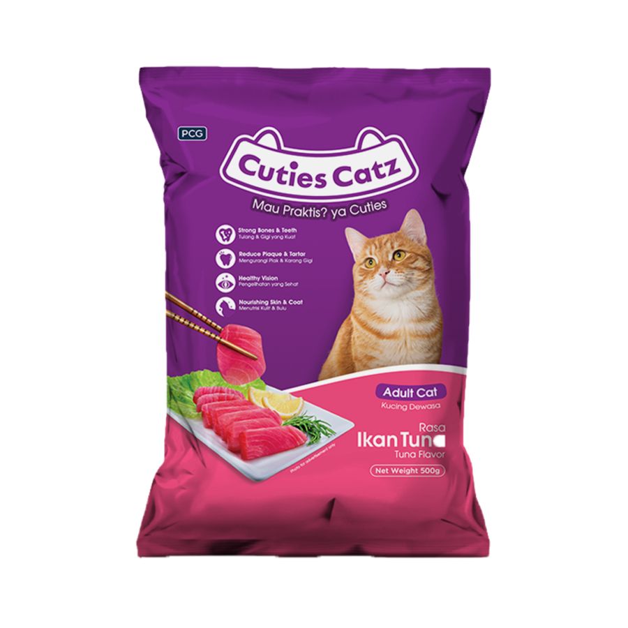 Cuties Catz Tuna Adult Makanan Kucing Kering 500gram