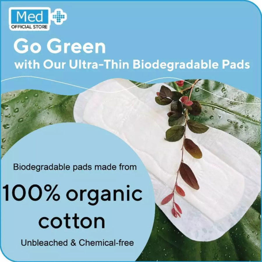 Med+ Regular Organic Pads 24cm Pembalut Kewanitaan 10pads