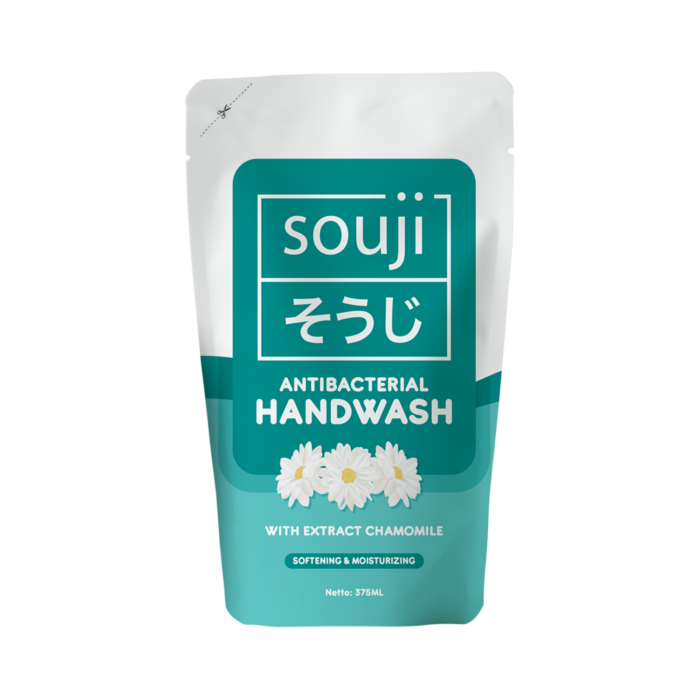 Souji Softening & Moisturizer with Extract Chamomile Antibacterial Handwash Pouch
