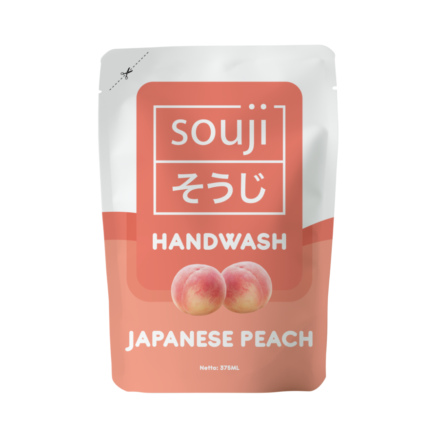 Souji Japanese Peach Antibacterial Handwash Refill 375ml