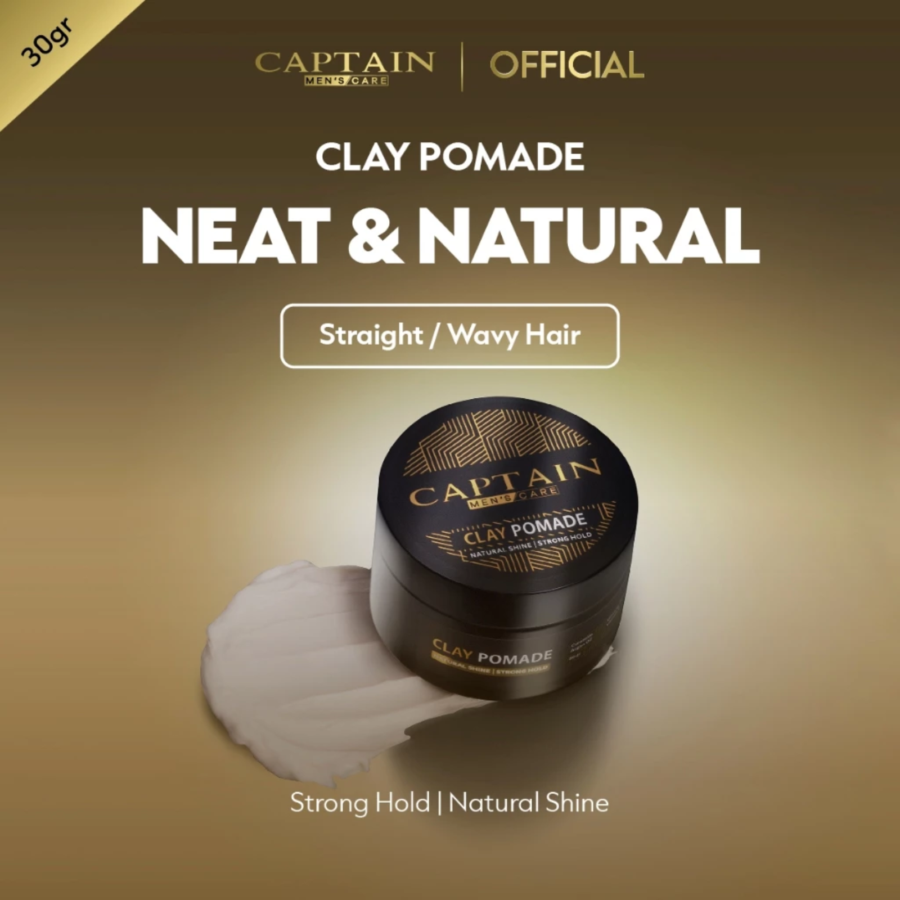 Captain Men's Care Clay Pomade Travel Size 30gram
