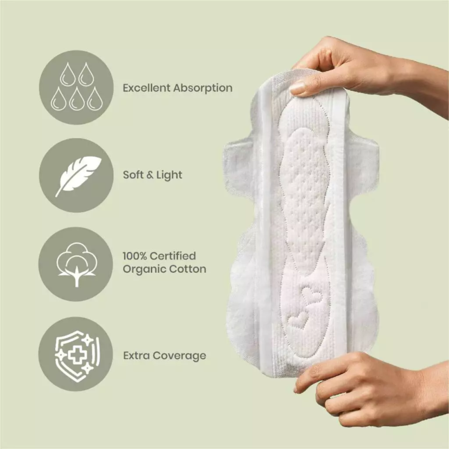 Med+ Heavy Organic Pads Wings 29cm Pembalit Kewanitaan 10pads