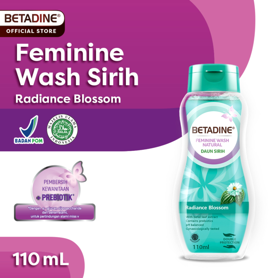 Betadine Feminine Wash Sirih Radiance Blossom Sabun Kewanitaan 110ml