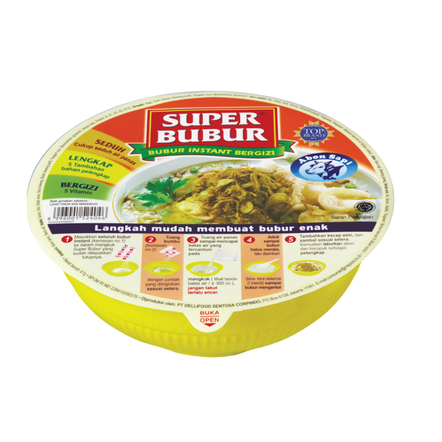 [Bundle 3] Super Bubur Abon Sapi Bubur Instan Cup 67 gram