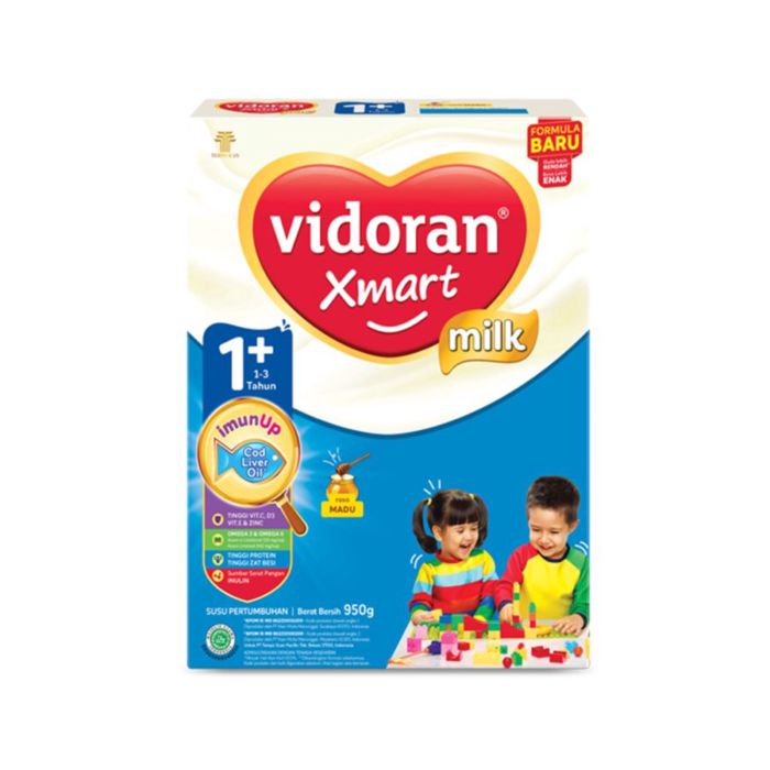 [Bundle 3] Vidoran Xmart 1+ Madu 1-3 Tahun Susu Formula 925 gram