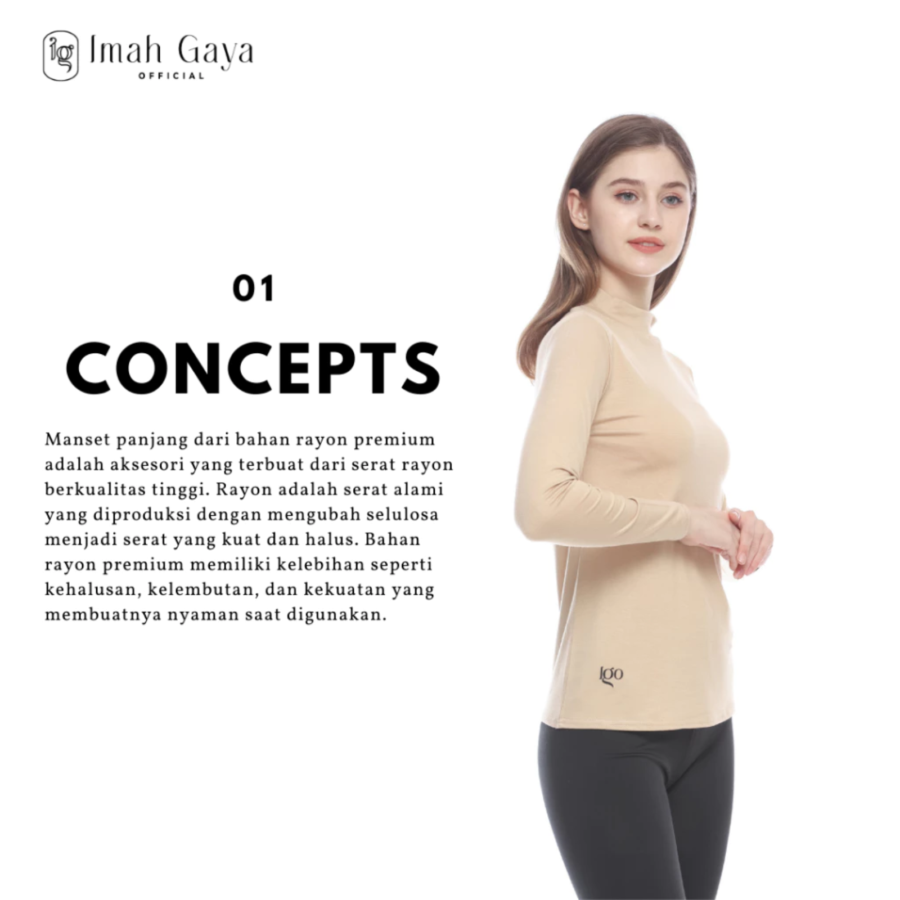 Igo Manset Bahan Rayon Katun Lengan Panjang Jumbo 65-85kg Putih 1pcs