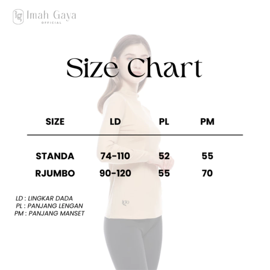Igo Manset Bahan Rayon Katun Lengan Panjang Standart 55-65kg Putih 1pcs