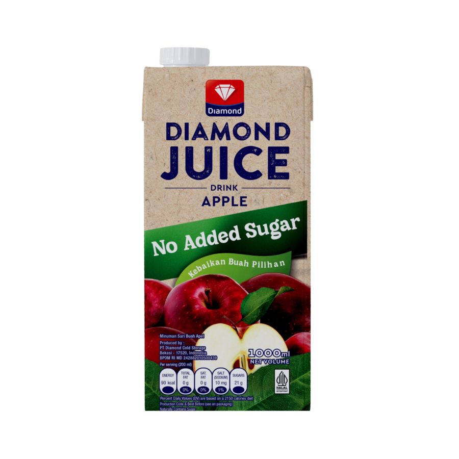 Diamond Apple Juice Unsweetened 1liter