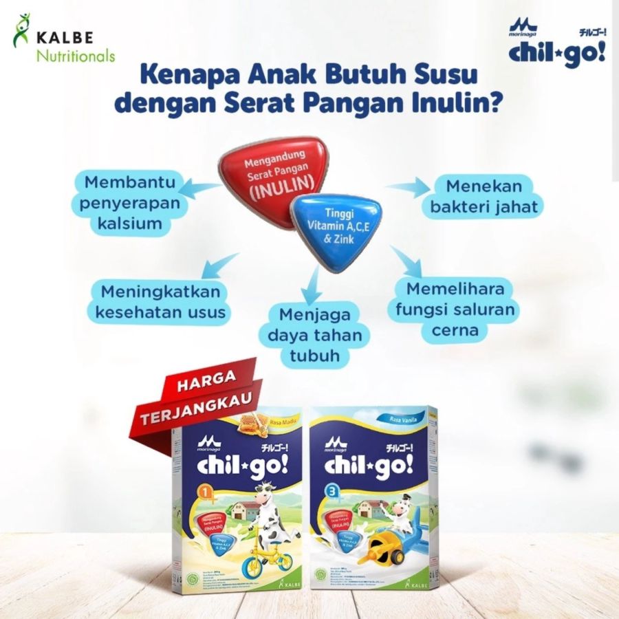 Morinaga Chil Go 3+ Vanila Susu Pertumbuhan Anak Usia 3-12 Tahun 660gram