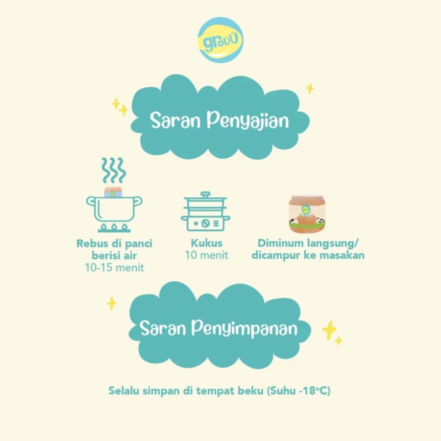 Grouu Bone Broth Chicken MPASI Makanan Bayi Anak 200ml