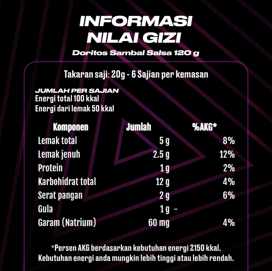 Doritos Makanan Ringan Rasa Sambal Salsa 120gram
