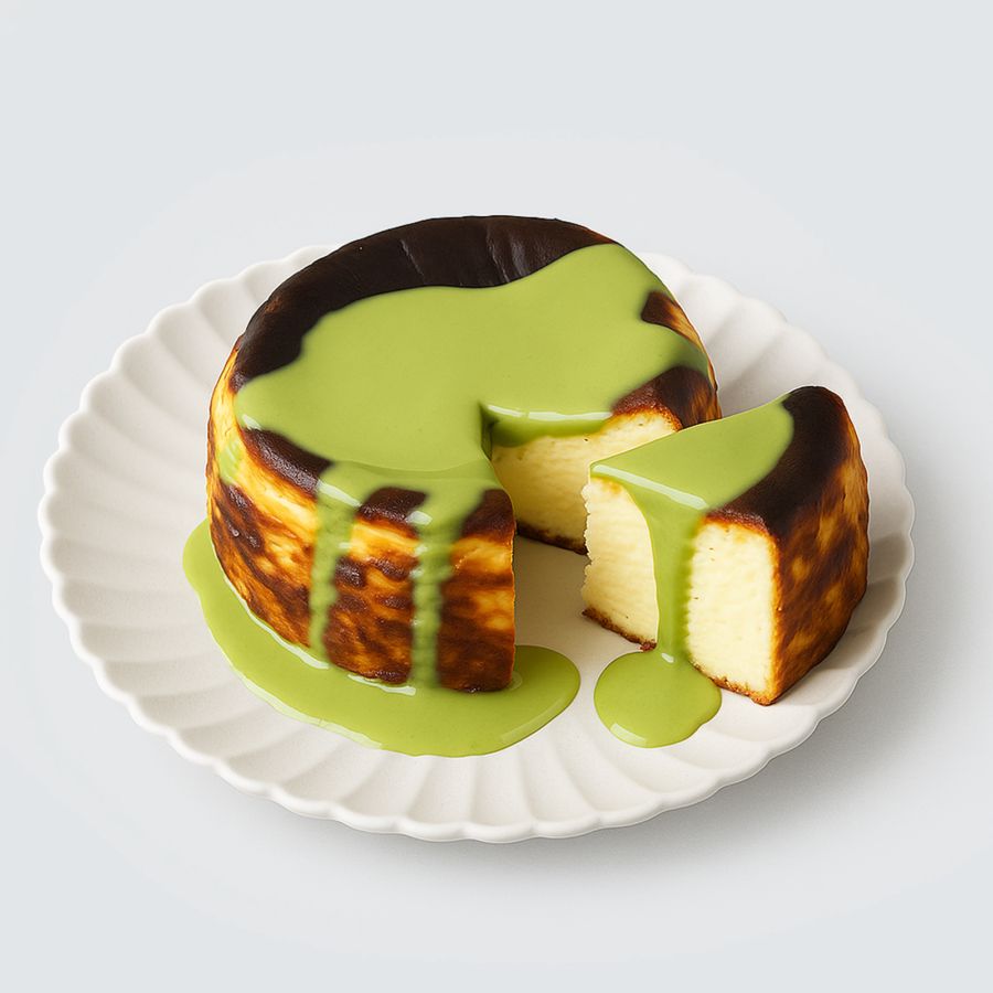 (Whole 12cm) Matcha Basque Cheesecake - Astro Cafe x Fragments 1pcs