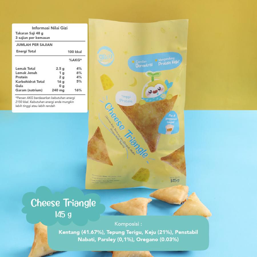 Grouu Finger Food Cheese Triangle Snack Bayi 145gram