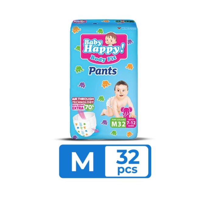 [Bundle 3] Baby Happy Pants M32 Diapers Pants 1 Pack
