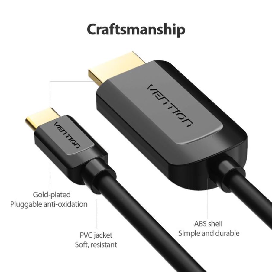 Vention Kabel Type C to HDMI Thunderbolt 3 1pcs
