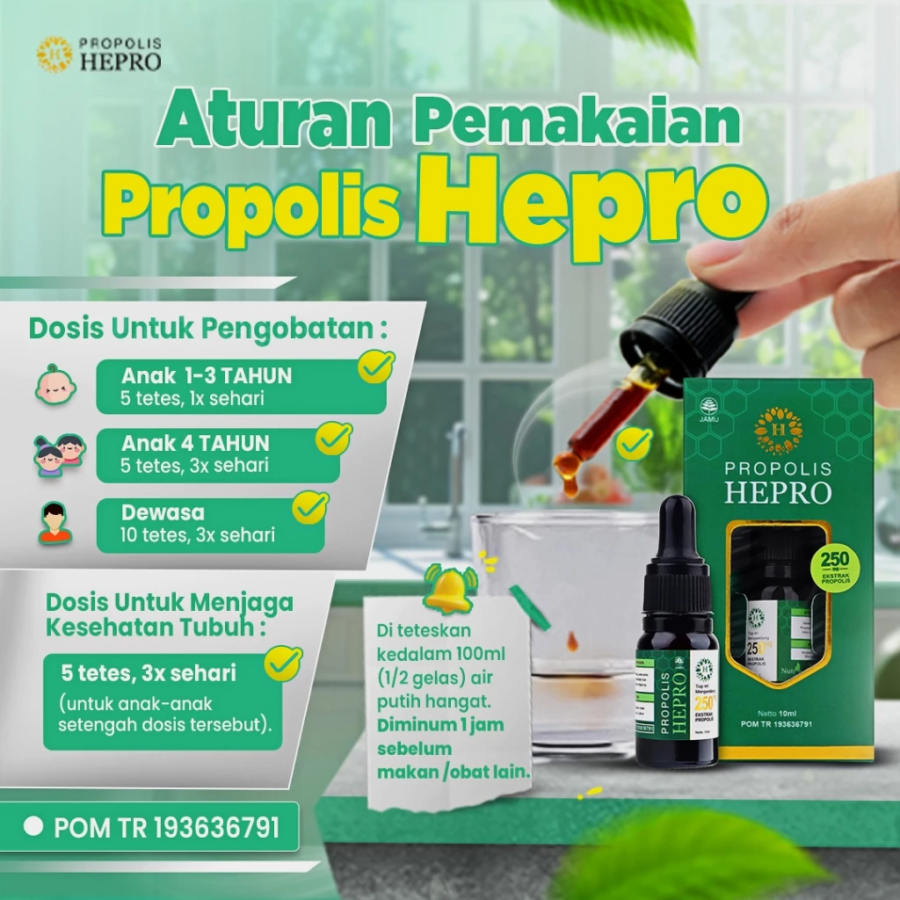 Propolis Hepro Atasi TBC, Asma, Sinusitis, dan Sesak Nafas 10ml
