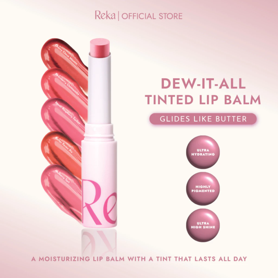 REKA Dew It All Peach Raspberry Sorbet Tinted Lip Balm 1gram