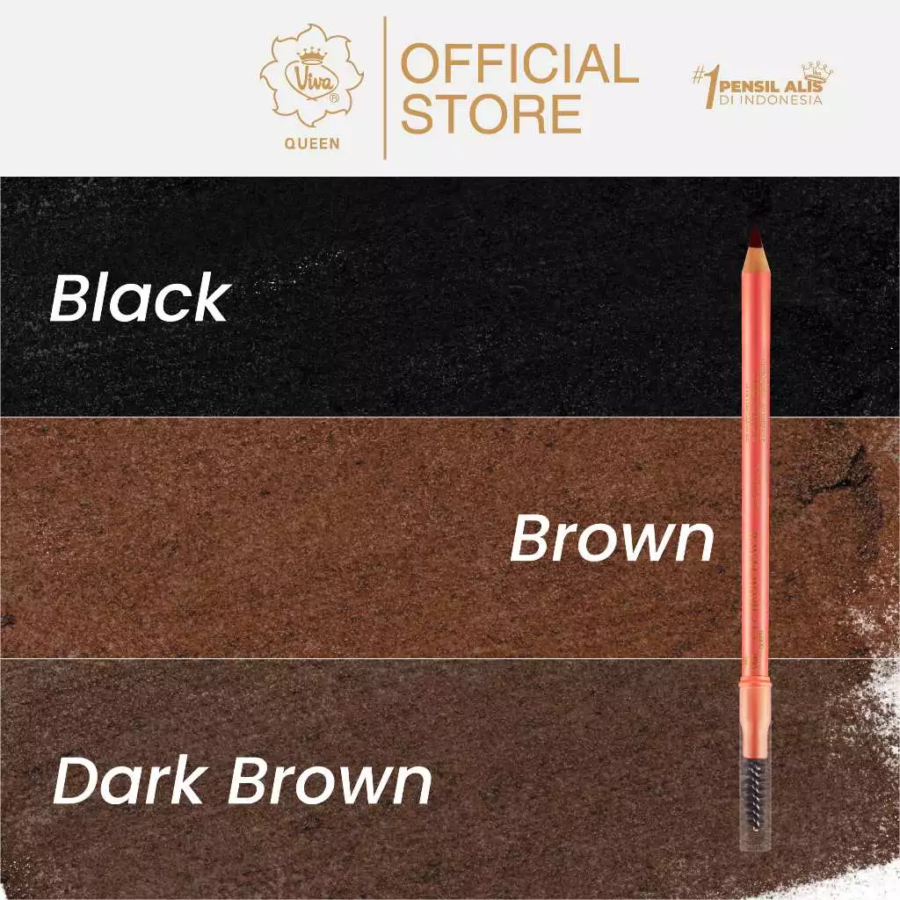 Viva Queen Black Eye Brow Pencil 1pcs