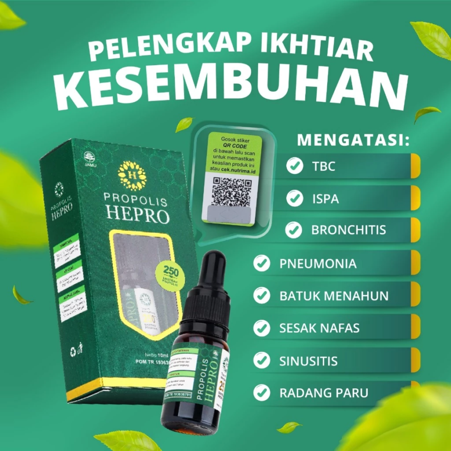 Propolis Hepro Atasi TBC, Asma, Sinusitis, dan Sesak Nafas 10ml