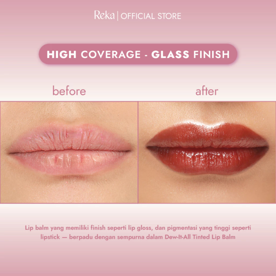 REKA Dew It All Peach Raspberry Sorbet Tinted Lip Balm 1gram