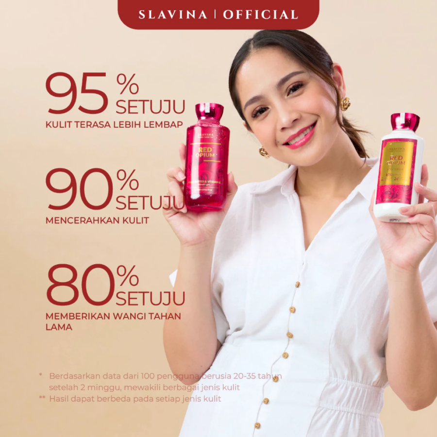 SLAVINA Red Opium Body Lotion 350ml